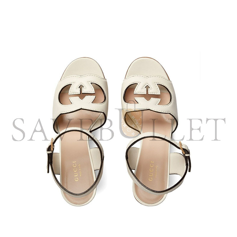 G*u*i leather heel sandals